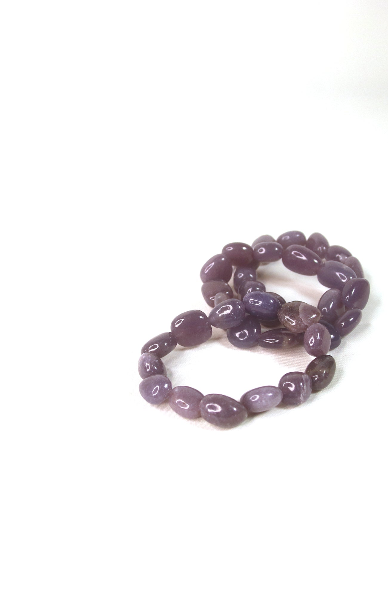 Lepidolite 10-15mm Tumbled Stone Bracelet